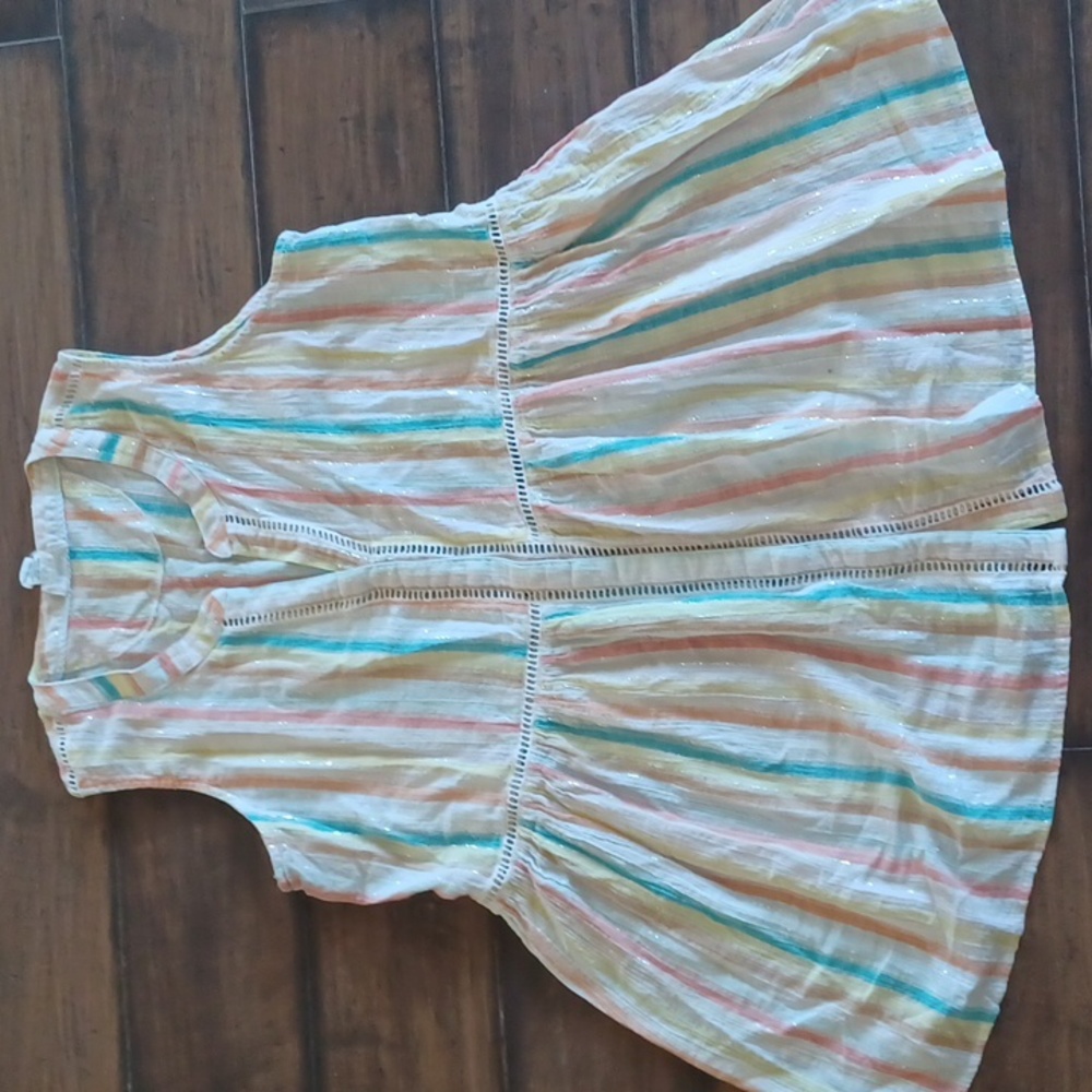 republic cotton babydoll womens top sz 1X bohemian summer multicolor travel part
